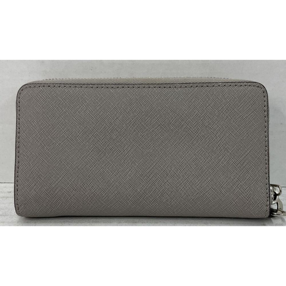 Michael Kors Jet Set Travel wristlet wallet grey Saffiano leather NWOT - Picture 2 of 8